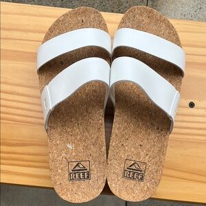 Reef White Cork Slide Sandals Size 9 Never Worn